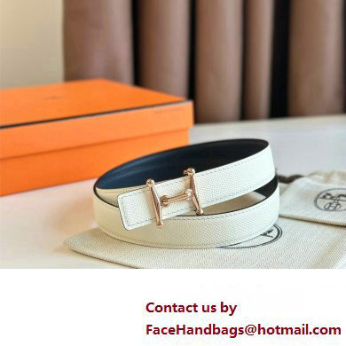 Hermes Mors H belt buckle  &  Reversible leather strap 24 mm 11 2023